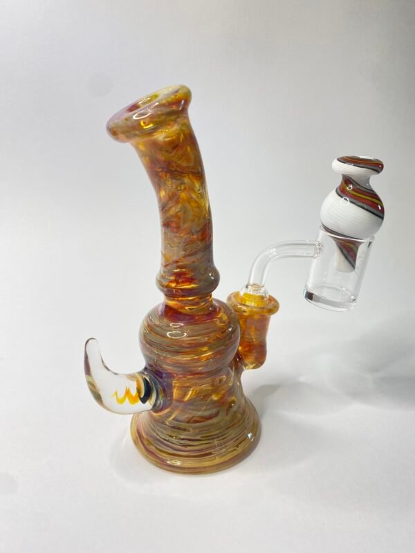 Bong mini rig full color Amber purple