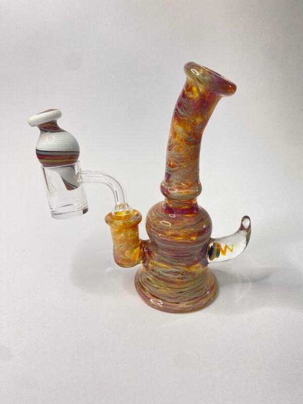 Bong mini rig full color Amber purple