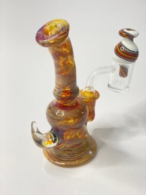 Bong mini rig full color Amber purple