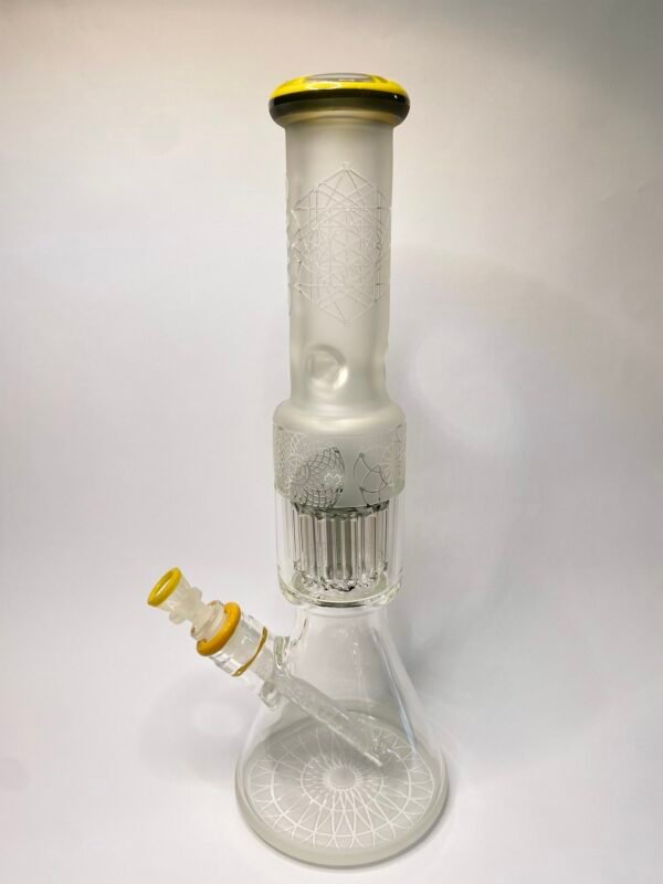YELLOW SANDBLASTED BEAKER
