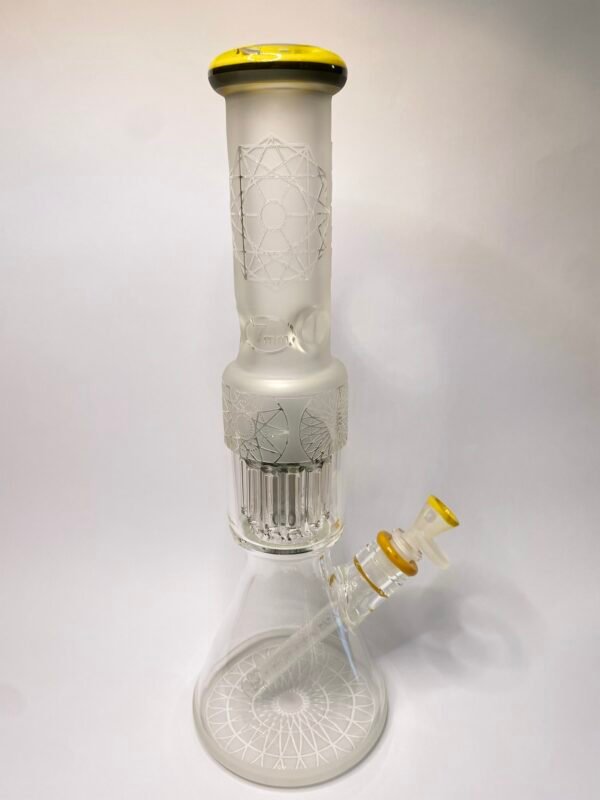 YELLOW SANDBLASTED BEAKER