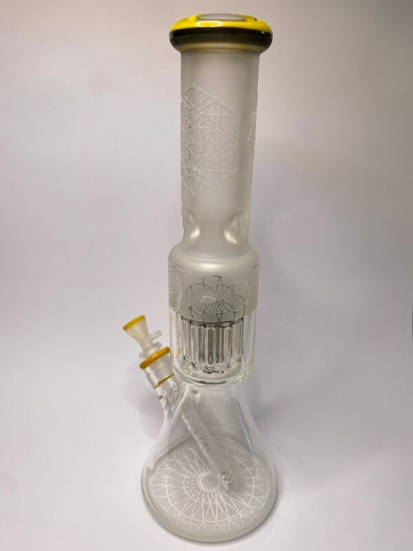 YELLOW SANDBLASTED BEAKER