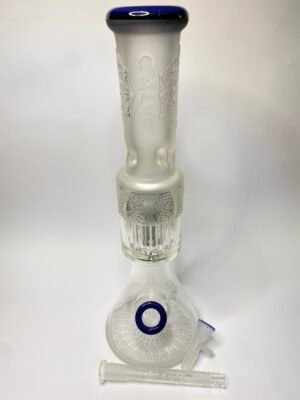 BLUE SANDBLASTED BEAKER
