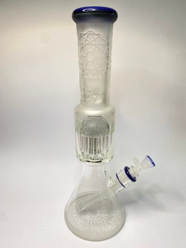 BLUE SANDBLASTED BEAKER