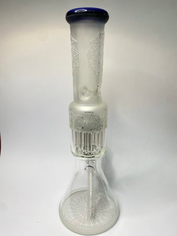 BLUE SANDBLASTED BEAKER
