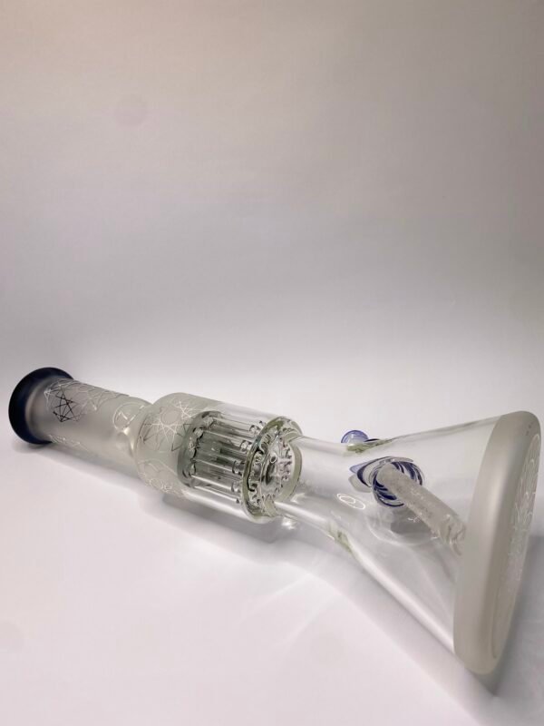 BLUE SANDBLASTED BEAKER